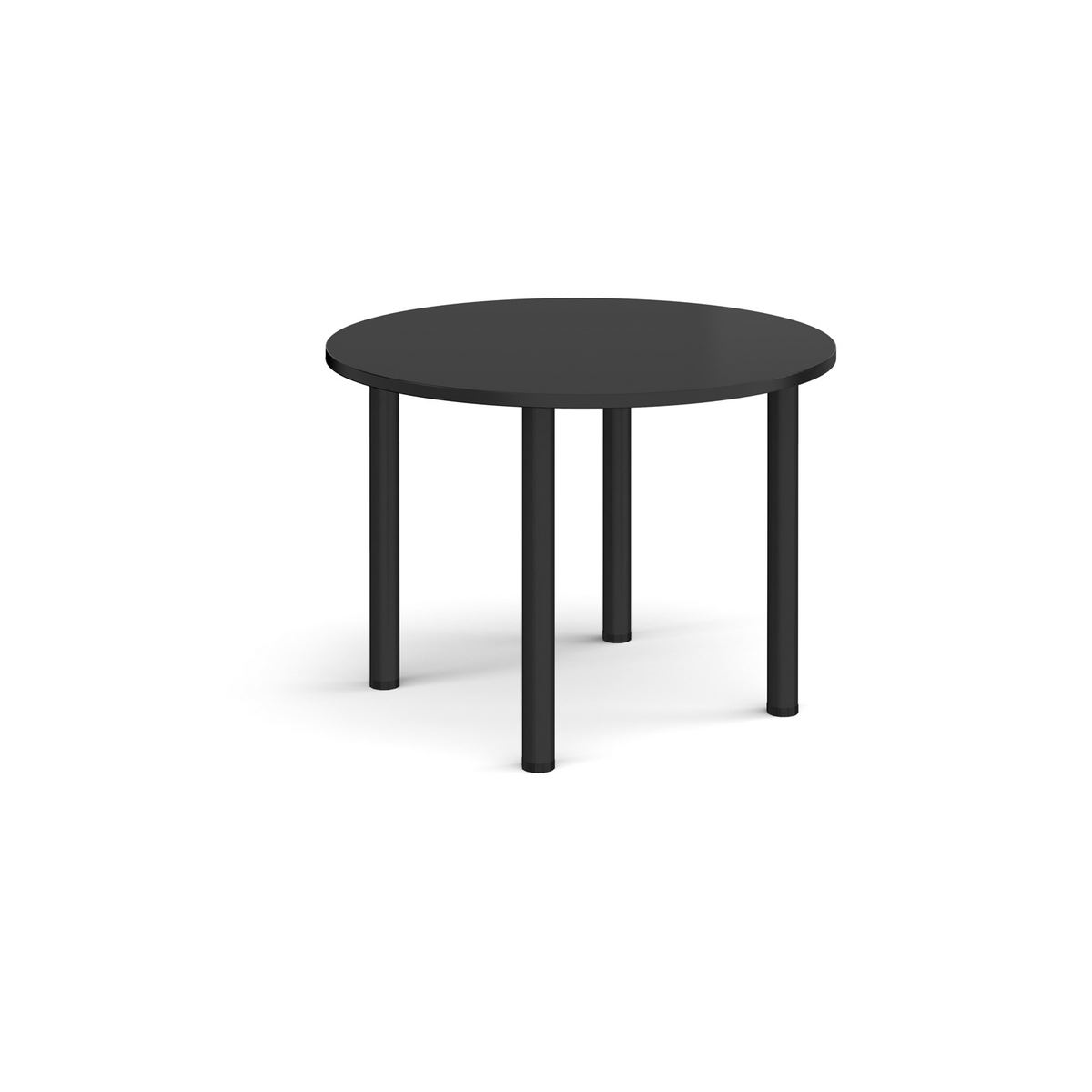 Picture of Circular black radial leg meeting table 1000mm - Black