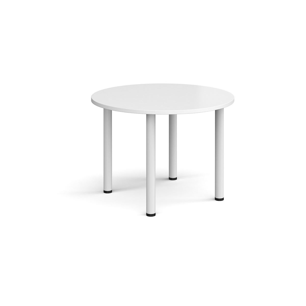Picture of Circular white radial leg meeting table 1000mm - white