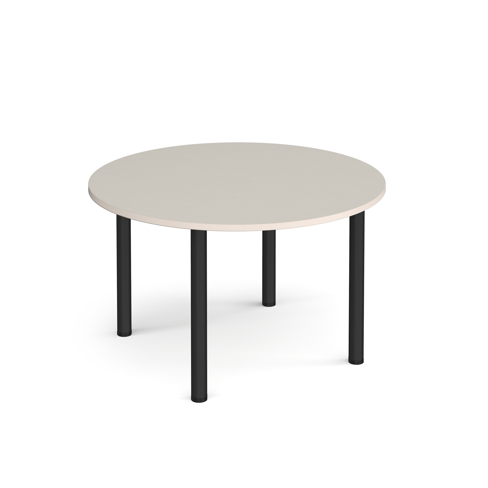 Picture of Circular black radial leg meeting table 1200mm - Light Grey