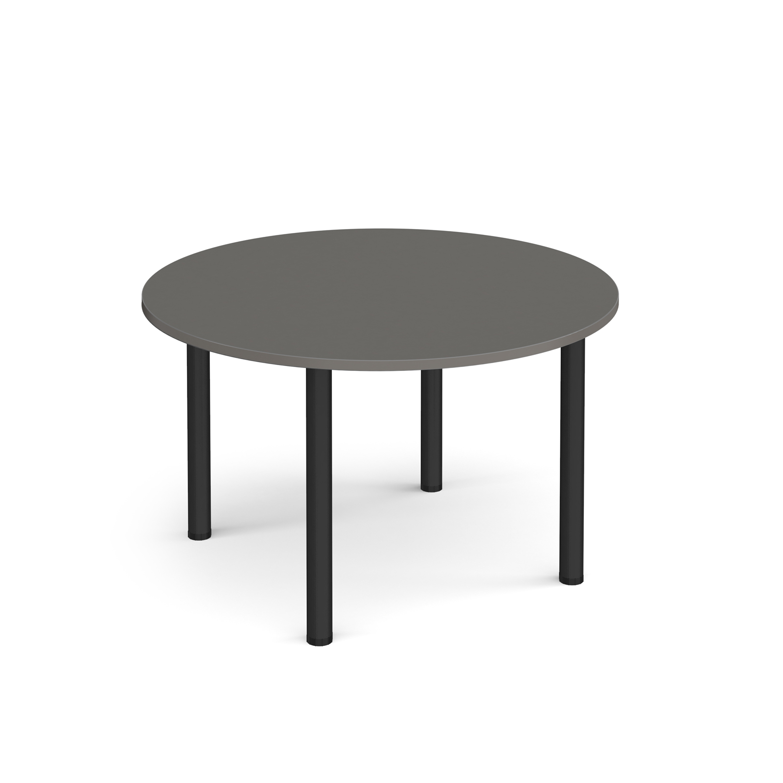 Picture of Circular black radial leg meeting table 1200mm -Onyx Grey