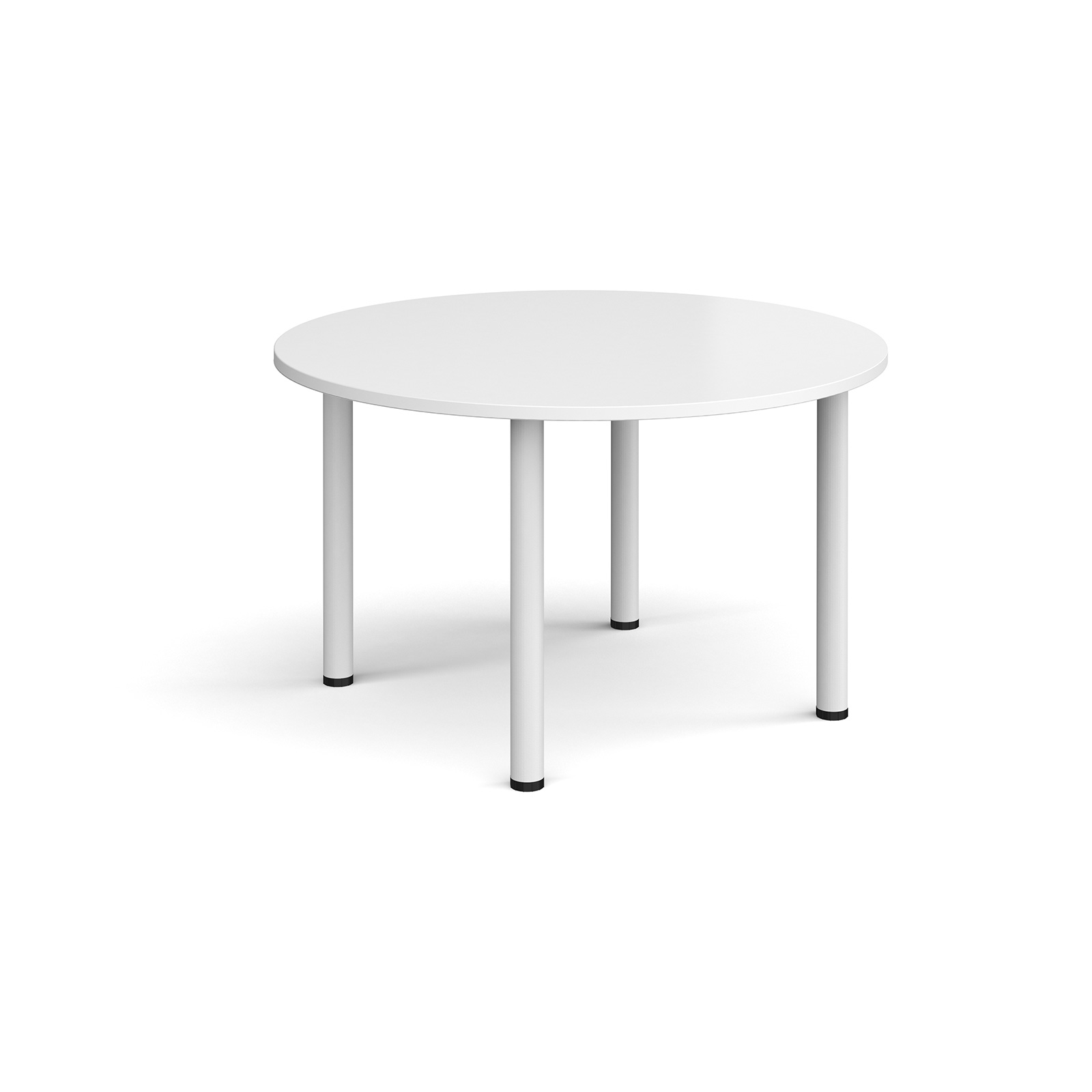Picture of Circular white radial leg meeting table 1200mm - white