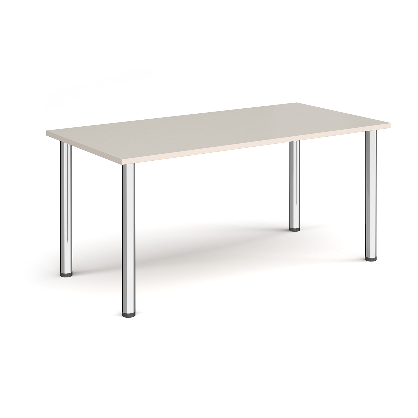 Picture of Rectangular chrome radial leg meeting table 1600mm x 800mm - Light Grey