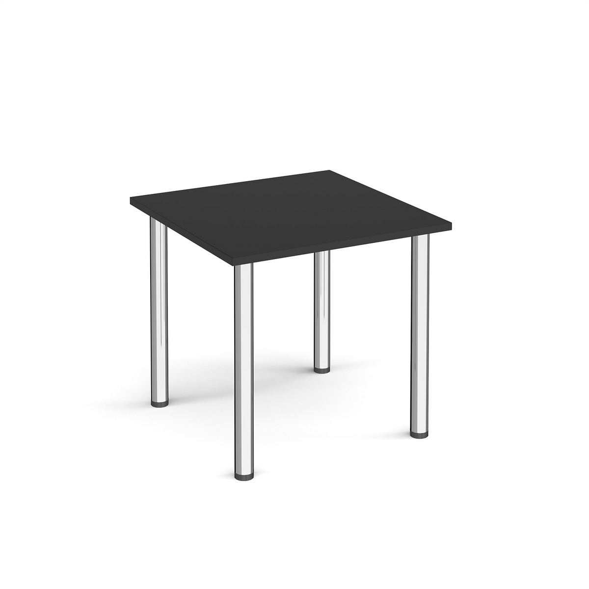 Picture of Square chrome radial leg meeting table 800mm x 800mm - Black