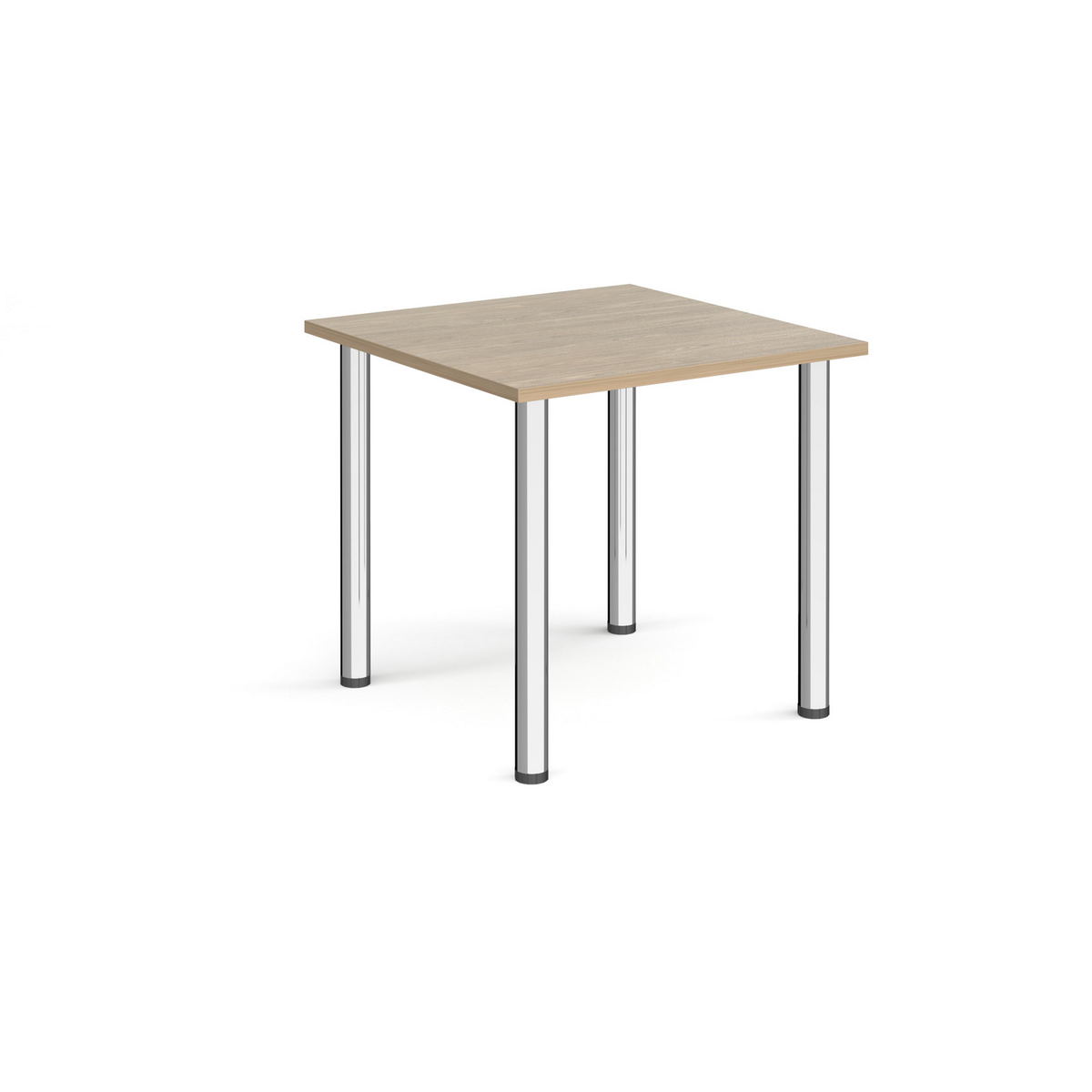 Picture of Square chrome radial leg meeting table 800mm x 800mm - Barcelona walnut