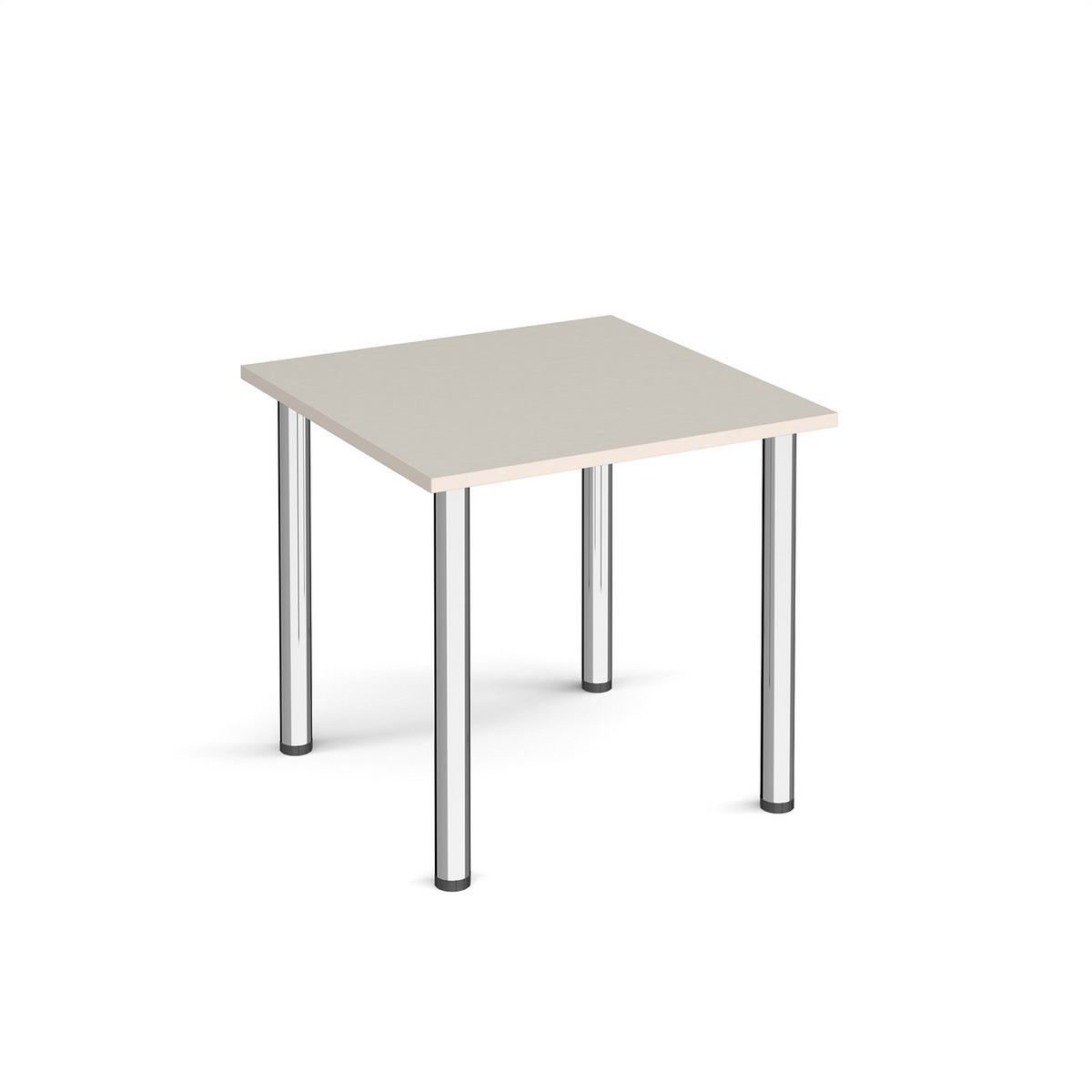 Picture of Square chrome radial leg meeting table 800mm x 800mm - Light Grey