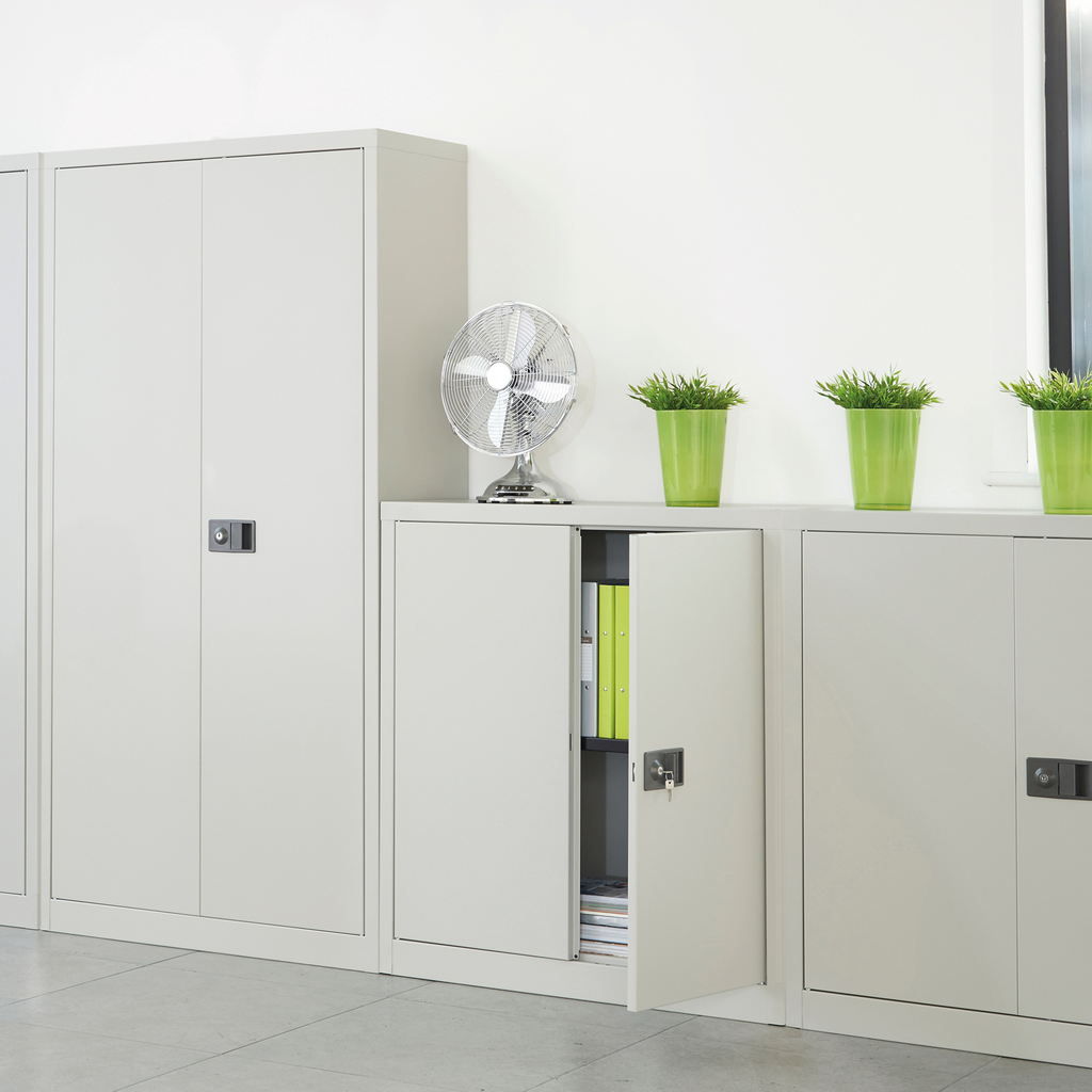 Picture of Steel contract cupboard with 1 shelf 1000mm high - white