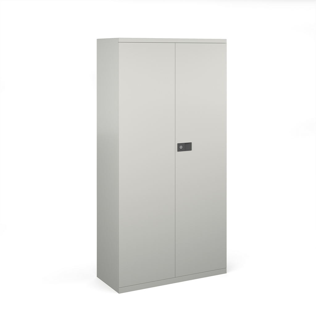 Picture of Steel contract cupboard with 3 shelves 1806mm high - goose grey