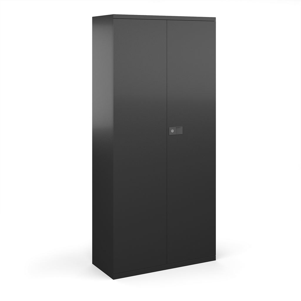 Picture of Steel contract cupboard with 4 shelves 1968mm high - black