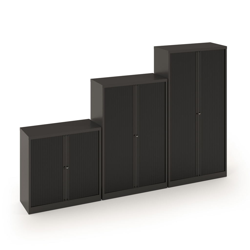 Picture of Bisley systems storage low tambour cupboard 1000mm high - black