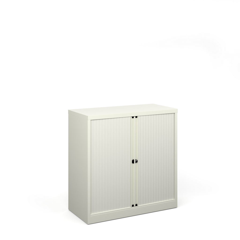 Picture of Bisley systems storage low tambour cupboard 1000mm high - white