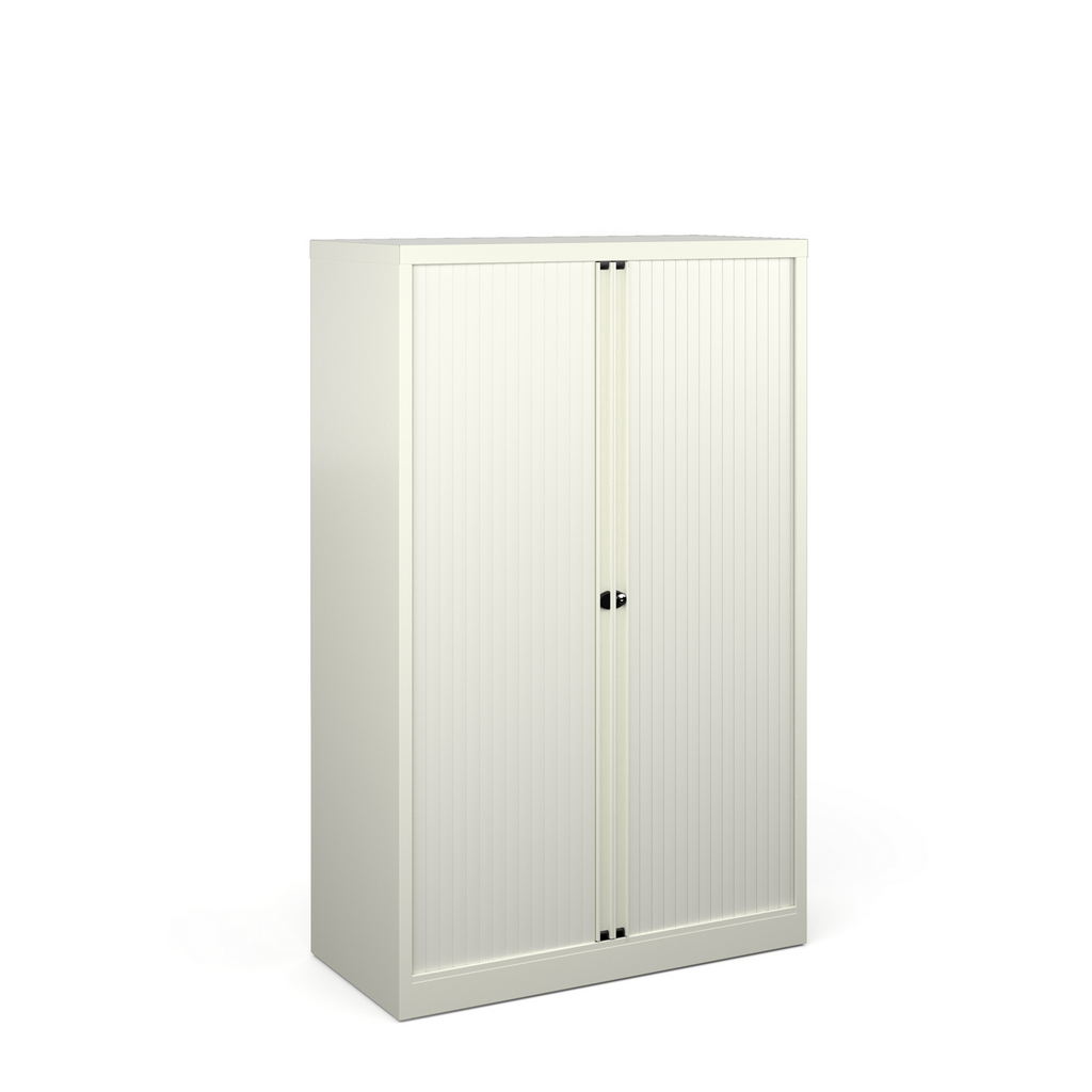 Picture of Bisley systems storage medium tambour cupboard 1570mm high - white