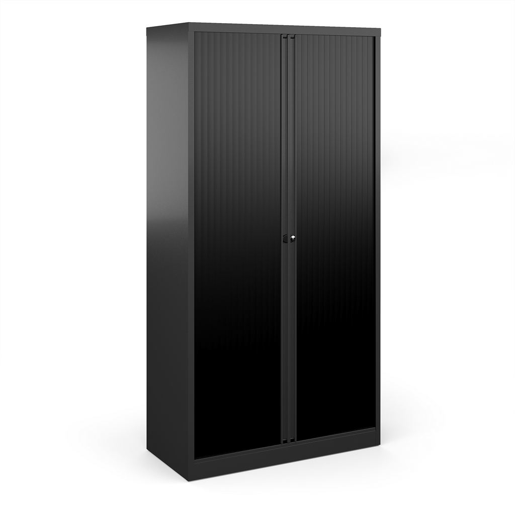 Picture of Bisley systems storage high tambour cupboard 1970mm high - black