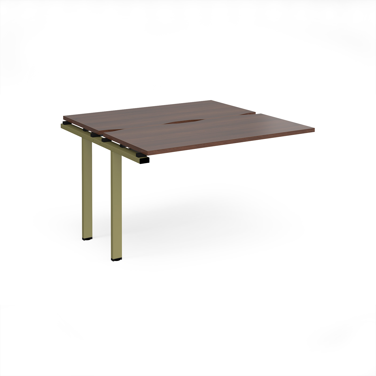 Picture of Adapt add on unit single 1200mm x 1200mm - green frame, Walnut top