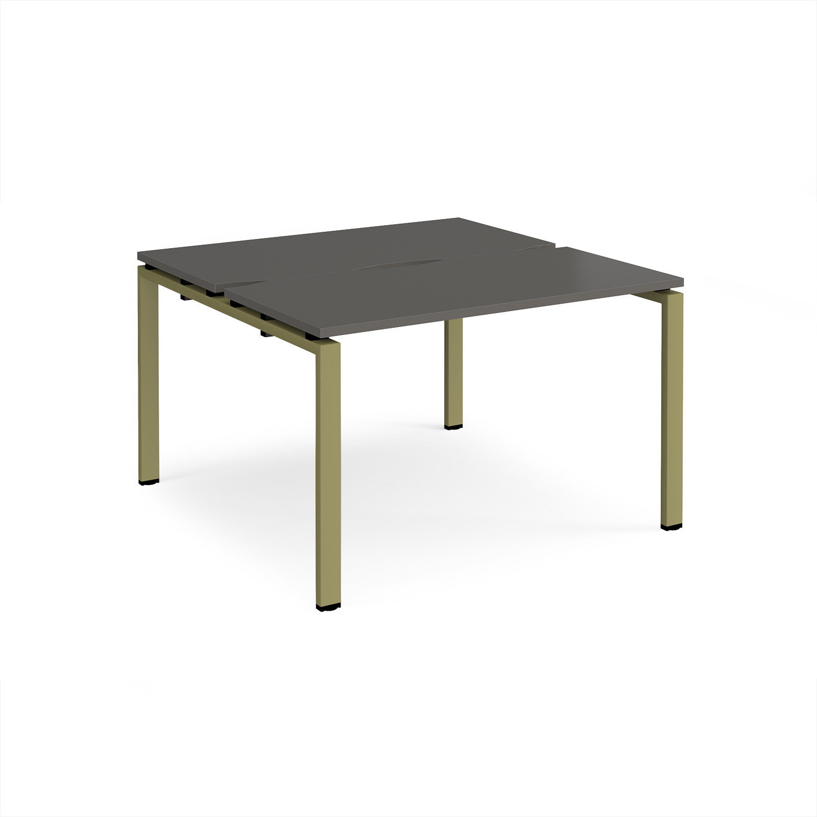 Picture of Adapt back to back desks 1200mm x 1200mm - green frame, storm grey top