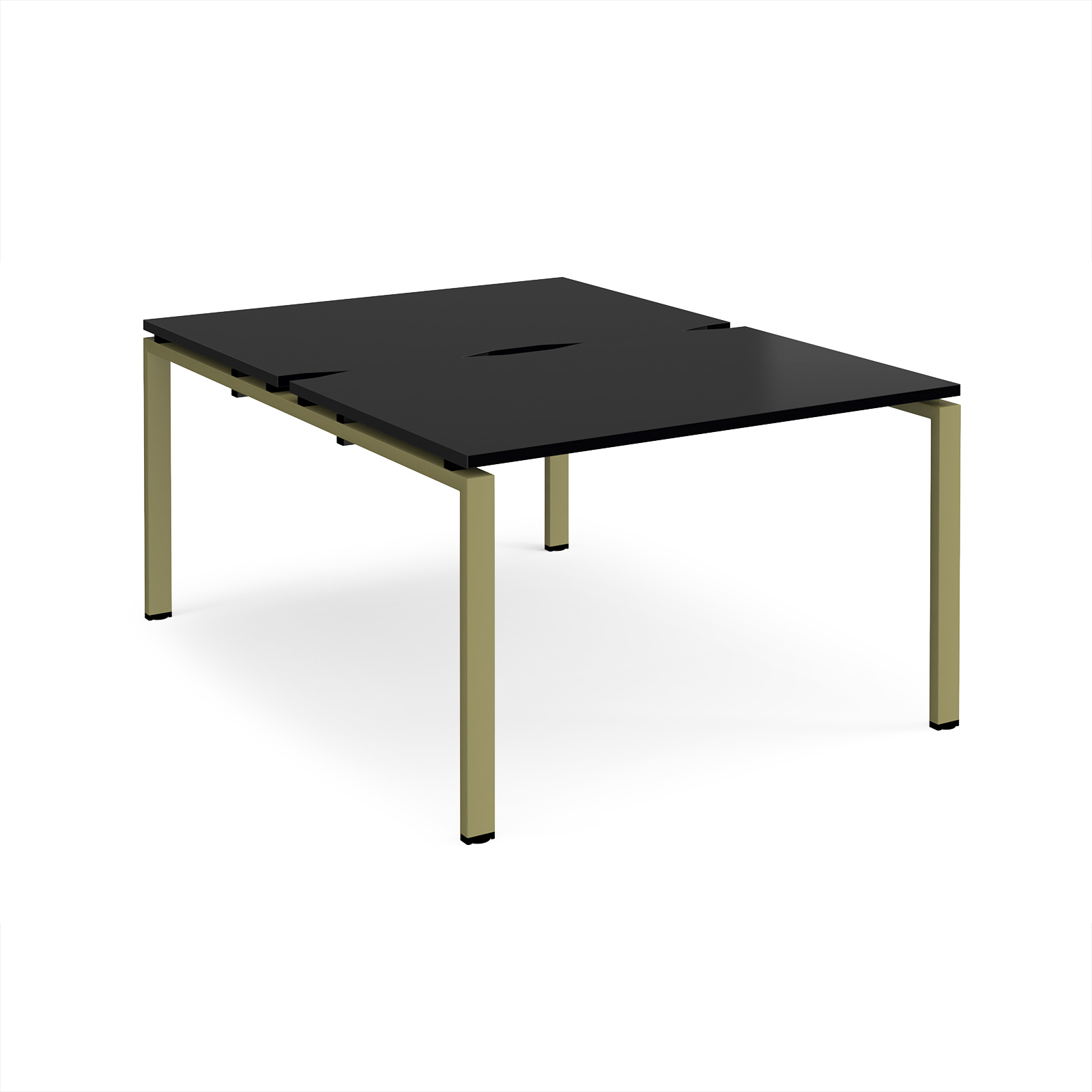 Picture of Adapt back to back desks 1200mm x 1600mm - green frame, black top