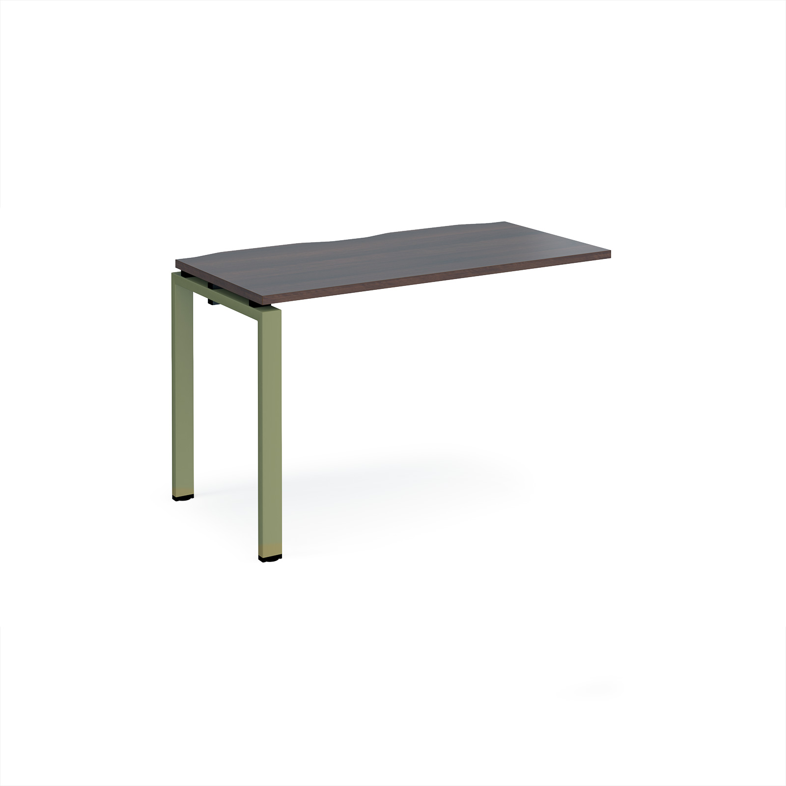 Picture of Adapt add on unit single 1200mm x 600mm - green frame, Walnut top