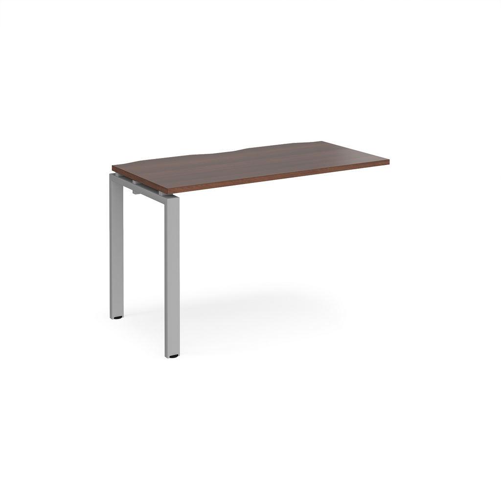 Picture of Adapt add on unit single 1200mm x 600mm - silver frame, walnut top