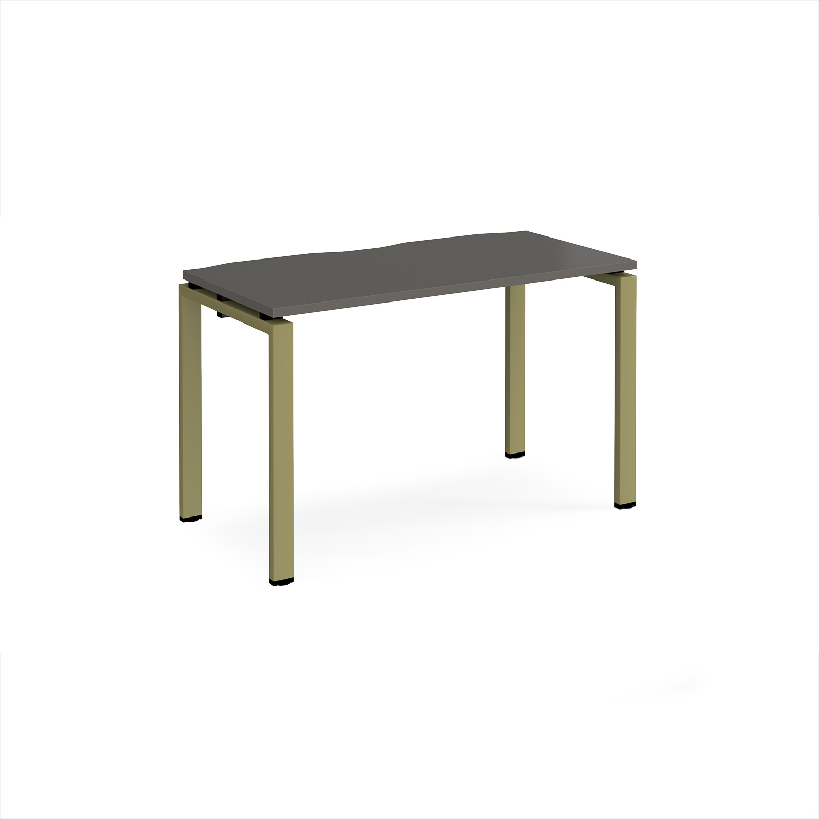 Picture of Adapt single desk 1200mm x 600mm - green frame, storm grey top