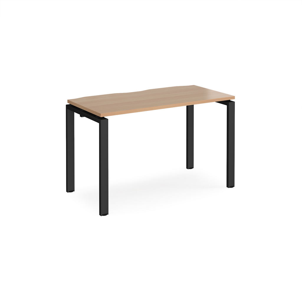 Picture of Adapt single desk 1200mm x 600mm - black frame, beech top