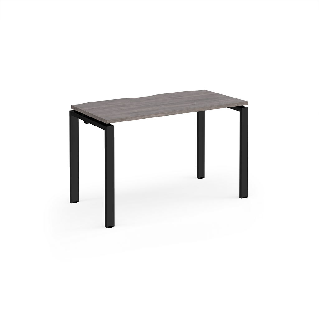 Picture of Adapt single desk 1200mm x 600mm - black frame, grey oak top