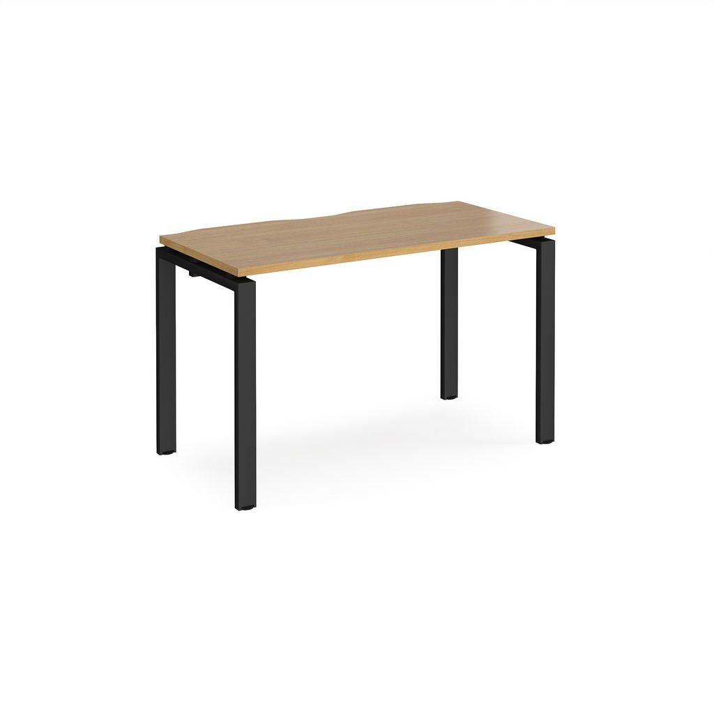 Picture of Adapt single desk 1200mm x 600mm - black frame, oak top