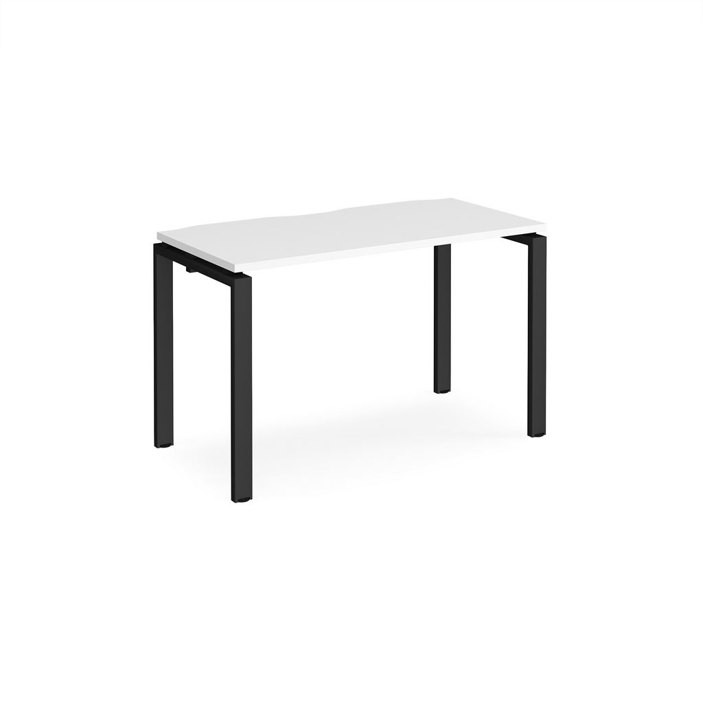 Picture of Adapt single desk 1200mm x 600mm - black frame, white top
