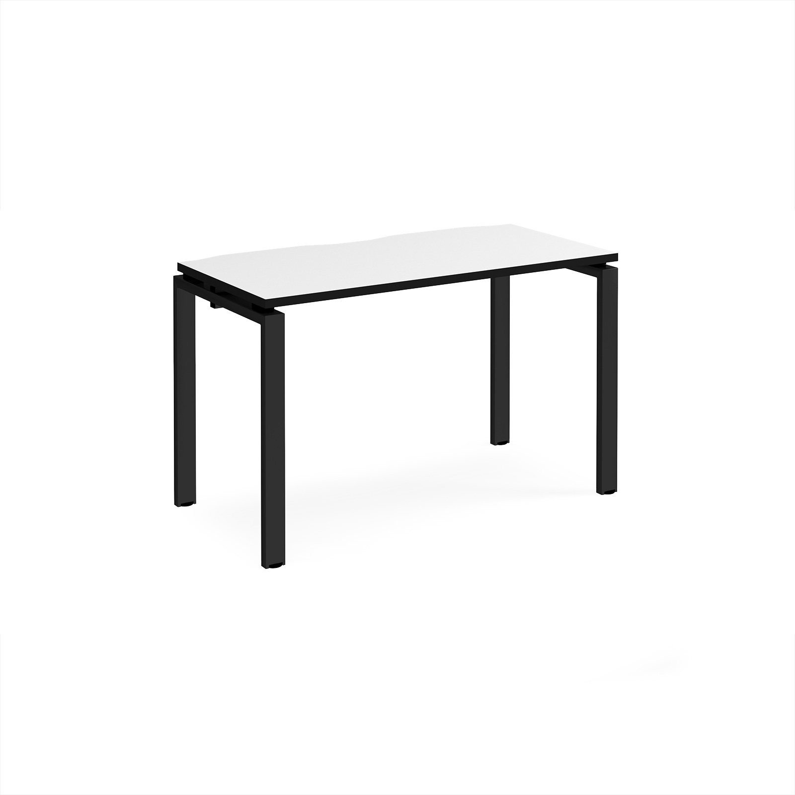 Picture of Adapt single desk 1200mm x 600mm - black frame, White Top, black edge