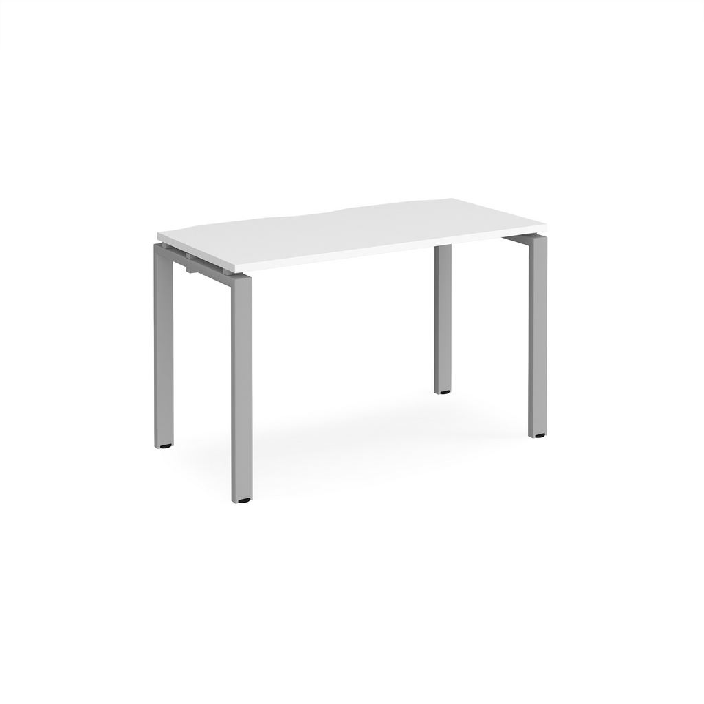 Picture of Adapt single desk 1200mm x 600mm - silver frame, white top