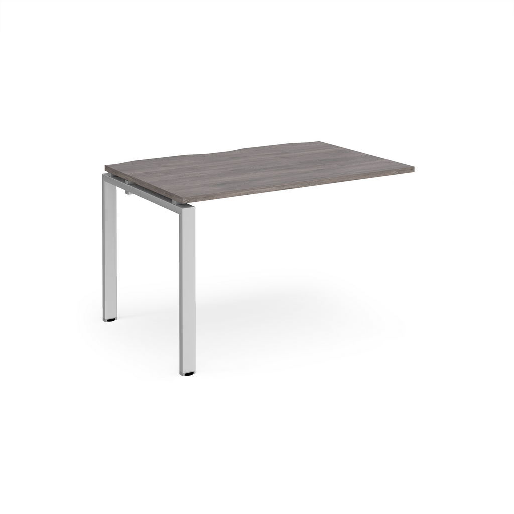 Picture of Adapt add on unit single 1200mm x 800mm - silver frame, grey oak top