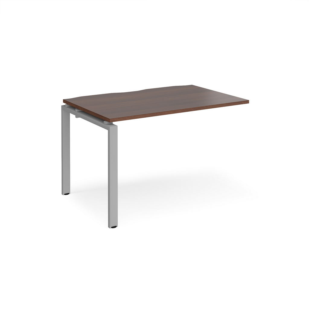 Picture of Adapt add on unit single 1200mm x 800mm - silver frame, walnut top