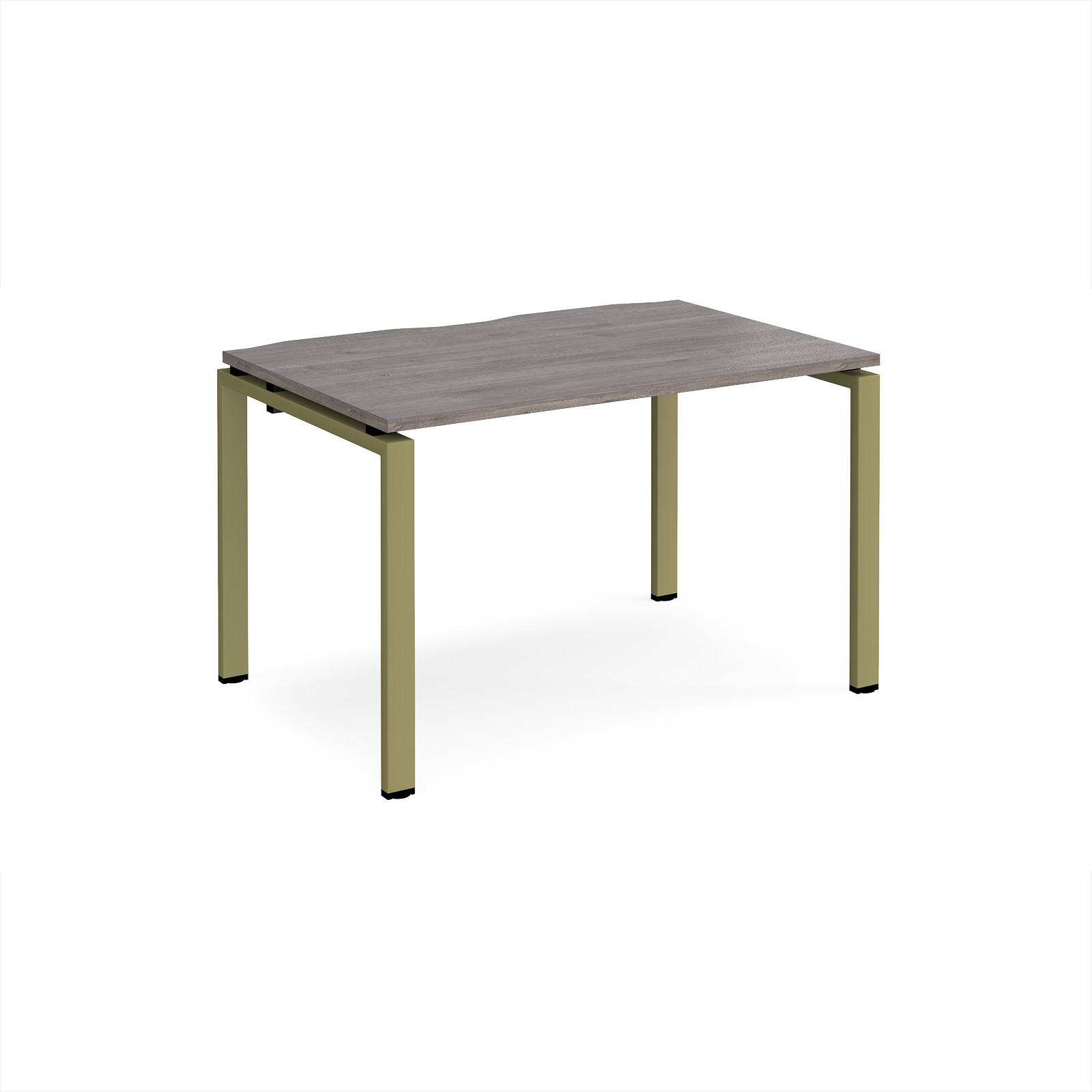 Picture of Adapt single desk 1200mm x 800mm - green frame, Grey Oak Top