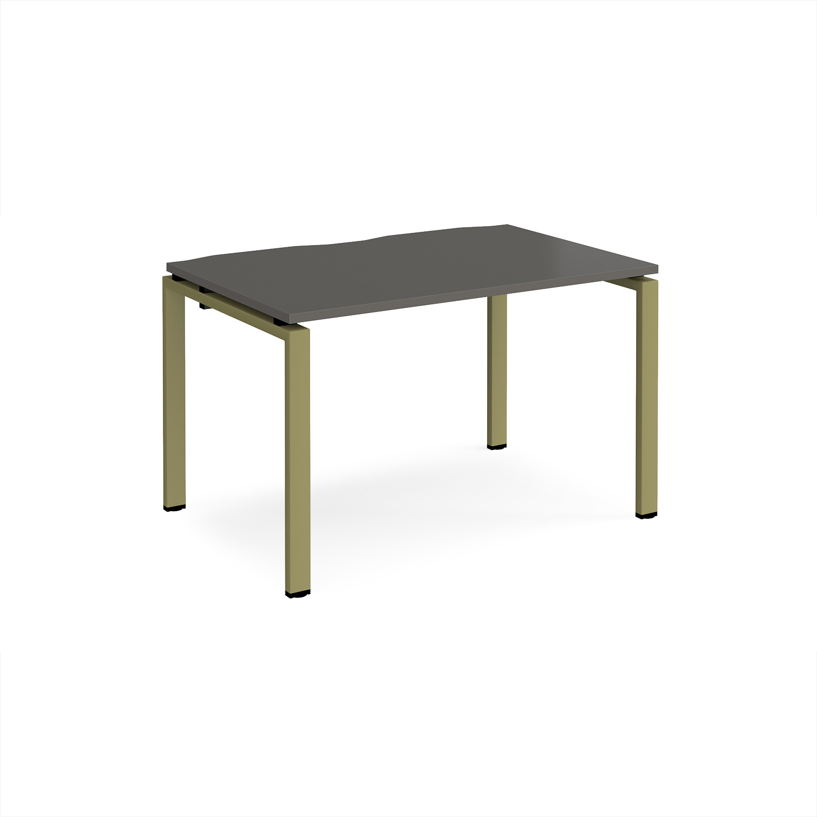 Picture of Adapt single desk 1200mm x 800mm - green frame, storm grey top