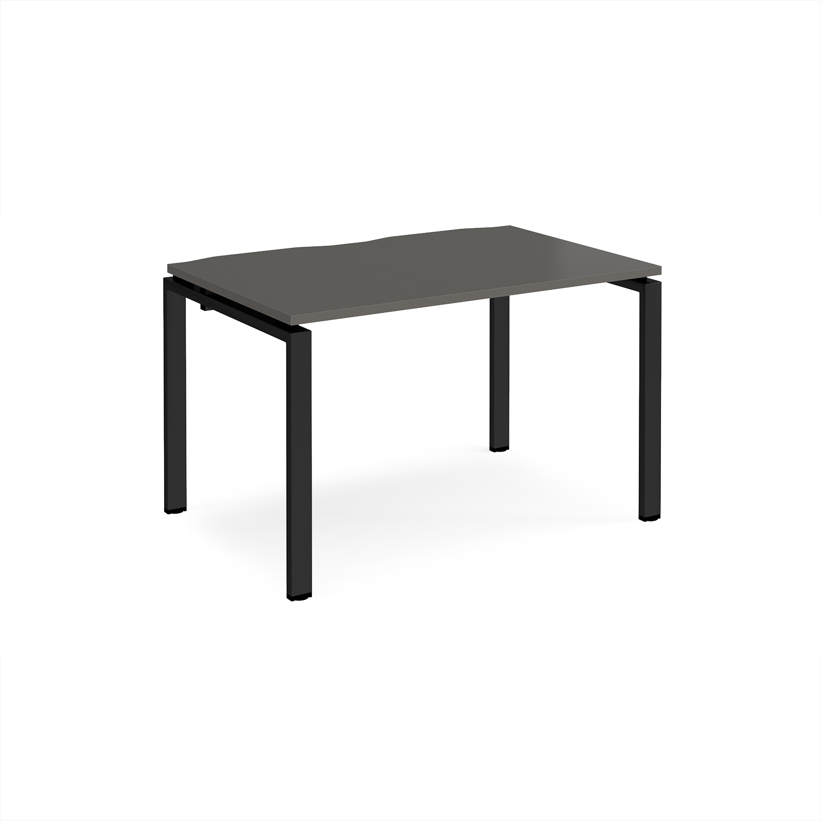 Picture of Adapt single desk 1200mm x 800mm - black frame, storm grey top