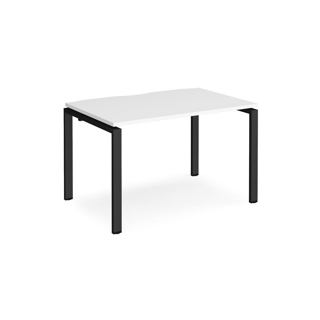 Picture of Adapt single desk 1200mm x 800mm - black frame, white top