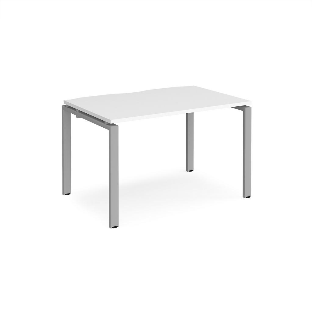 Picture of Adapt single desk 1200mm x 800mm - silver frame, white top
