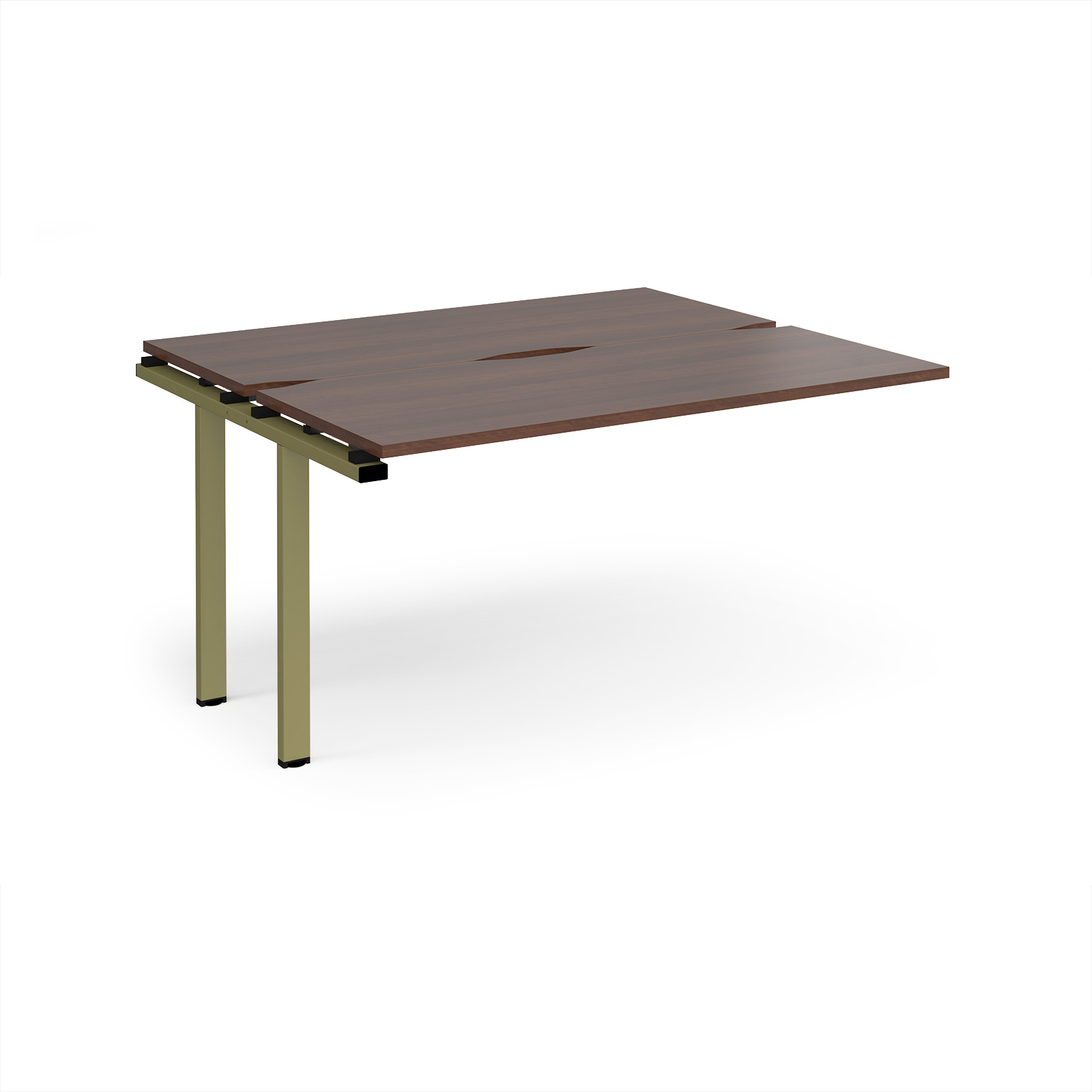 Picture of Adapt add on unit single 1400mm x 1200mm - green frame, Walnut top