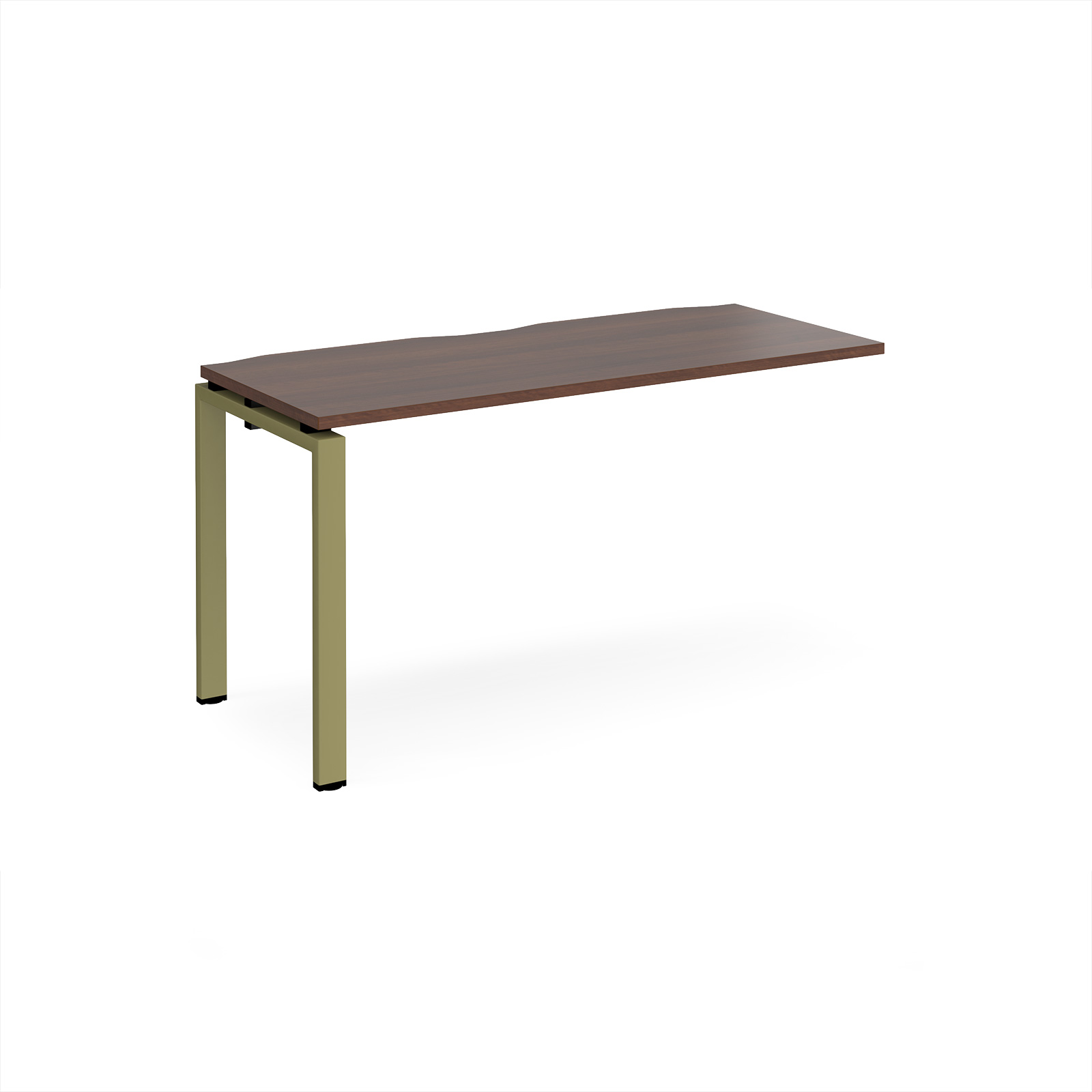 Picture of Adapt add on unit single 1400mm x 600mm - green frame, Walnut top