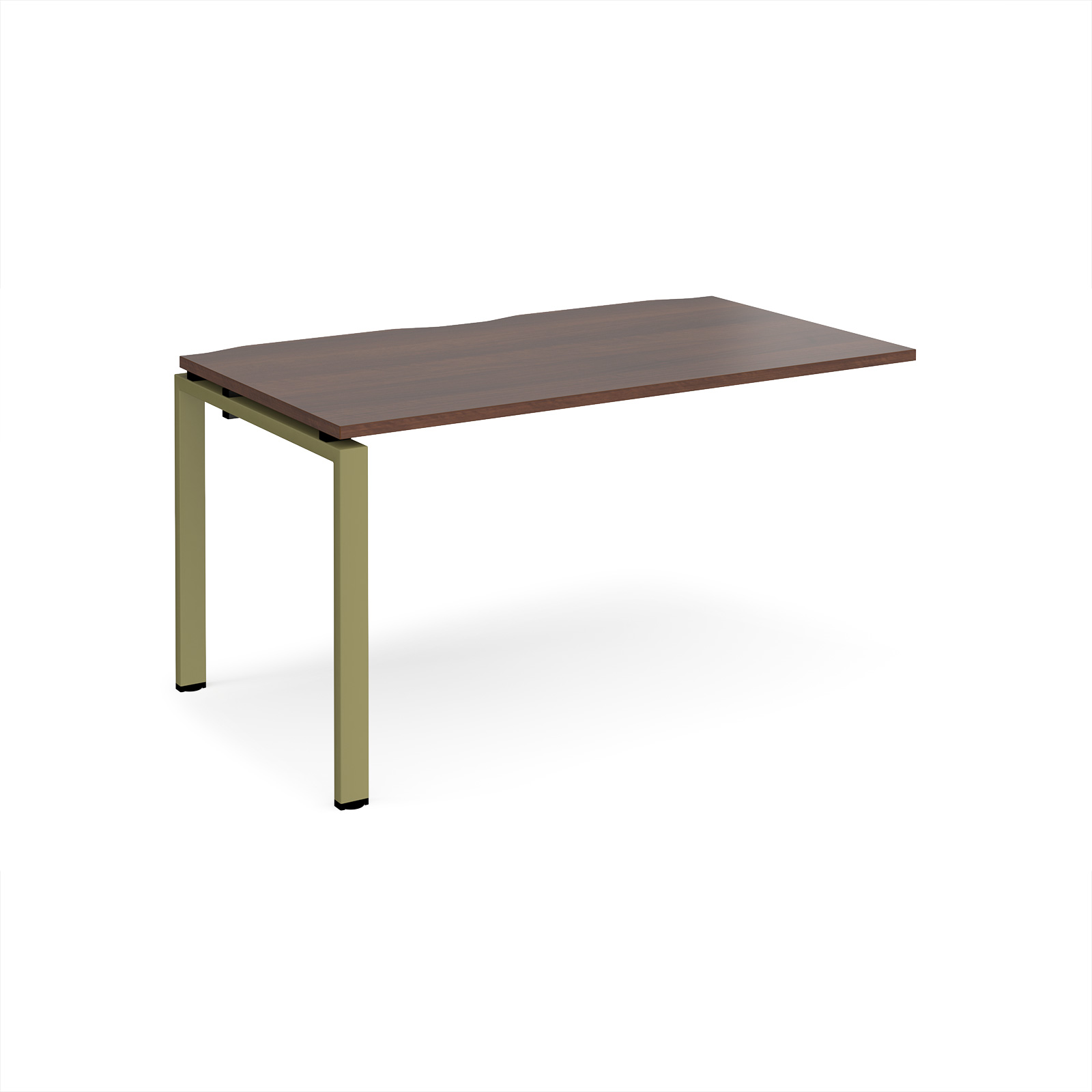 Picture of Adapt add on unit single 1400mm x 800mm - green frame, Walnut top