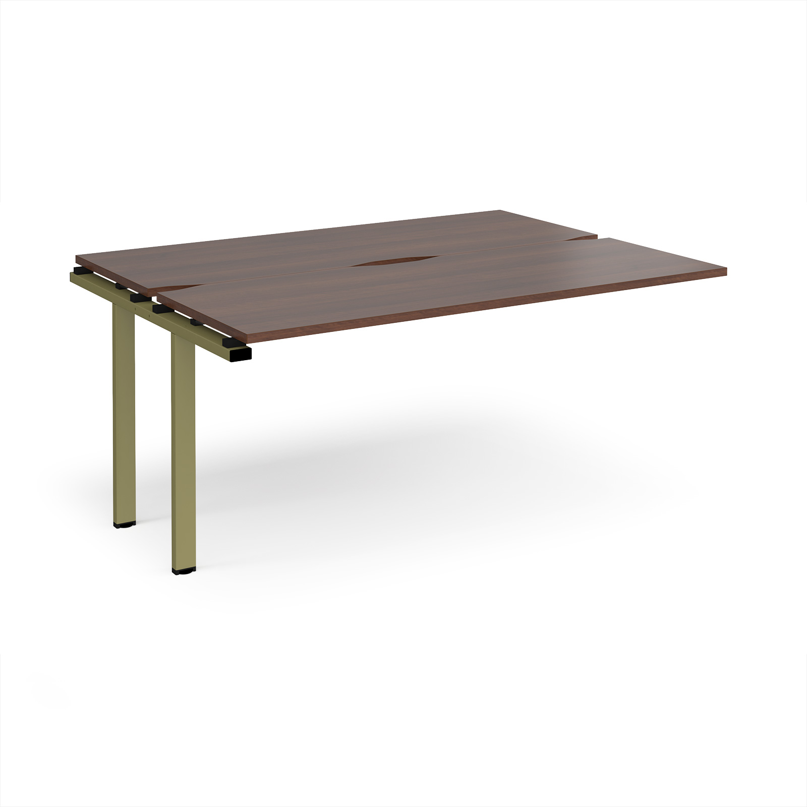 Picture of Adapt add on unit single 1600mm x 1200mm - green frame, Walnut top