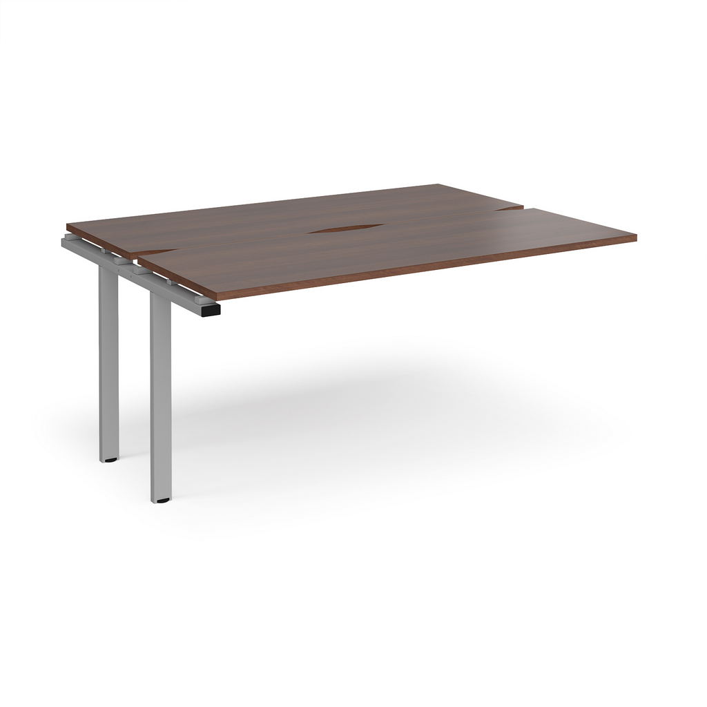Picture of Adapt add on units back to back 1600mm x 1200mm - silver frame, walnut top