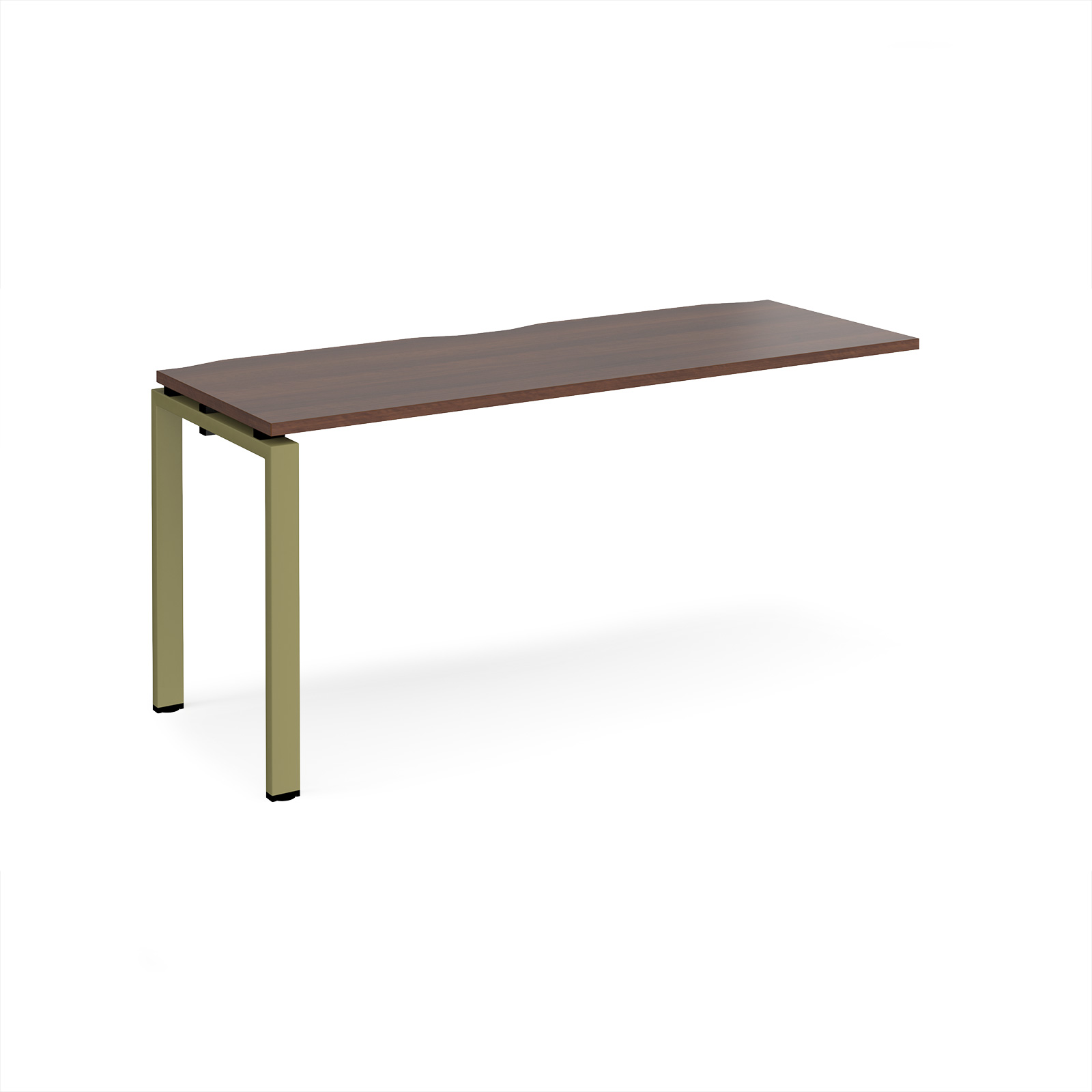 Picture of Adapt add on unit single 1600mm x 600mm - green frame, Walnut top