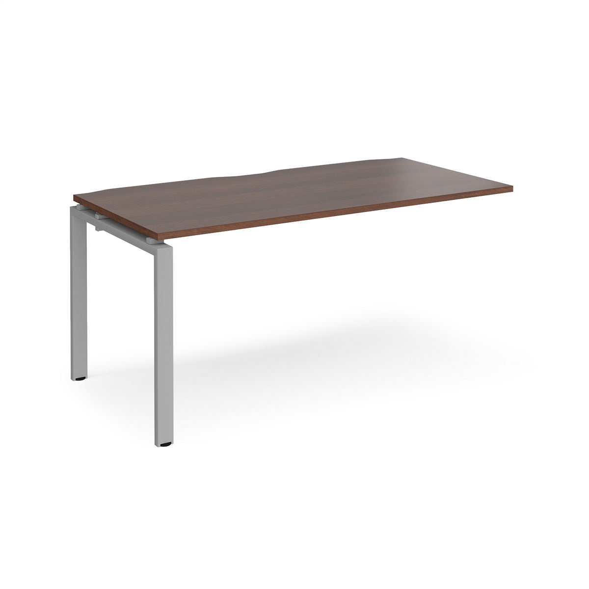 Picture of Adapt add on unit single 1600mm x 800mm - silver frame, walnut top