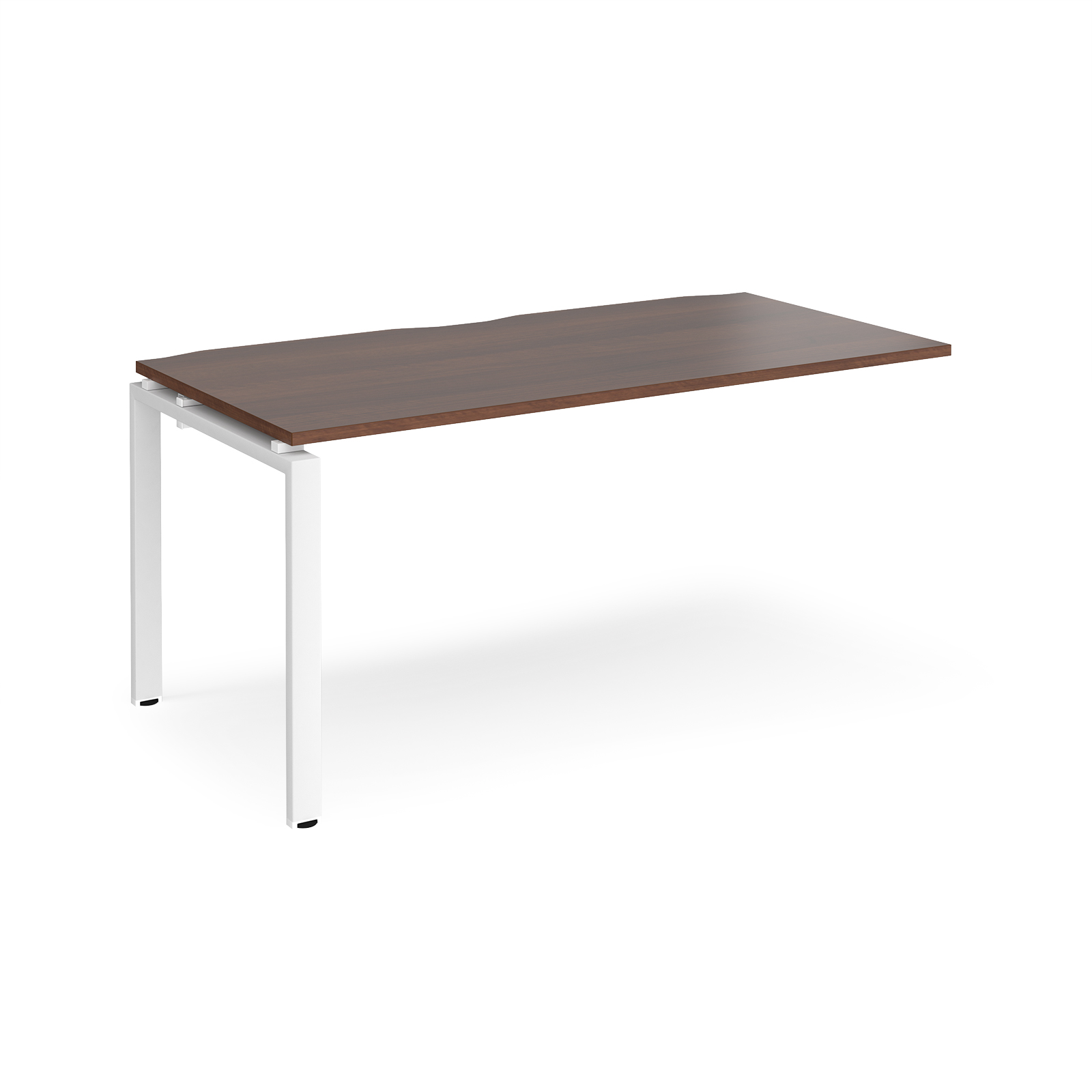 Picture of Adapt add on unit single 1600mm x 800mm - white frame, Walnut top