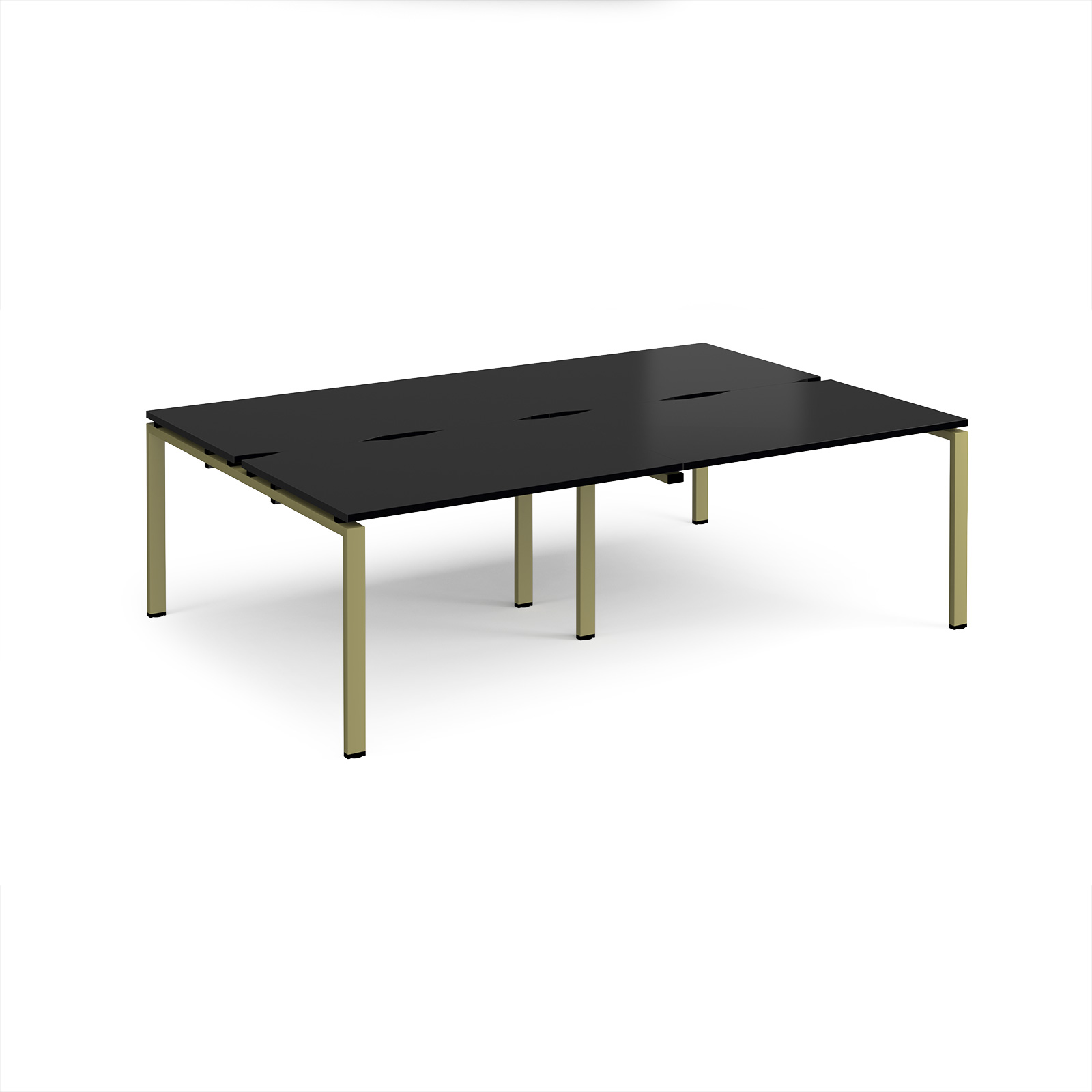 Picture of Adapt double back to back desks 2400mm x 1600mm - green frame, black top