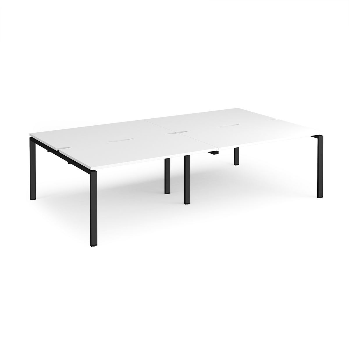 Picture of Adapt double back to back desks 2800mm x 1600mm - black frame, white top