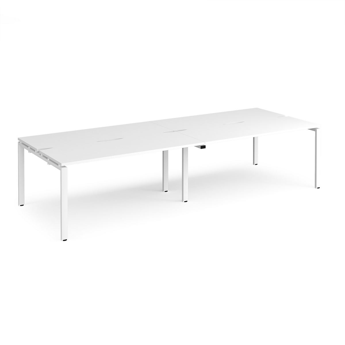 Picture of Adapt double back to back desks 3200mm x 1200mm - white frame, white top