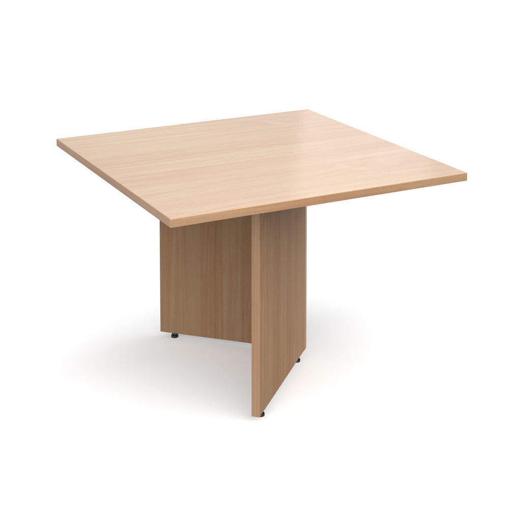 Picture of Arrow head leg square extension table 1000mm x 1000mm - beech