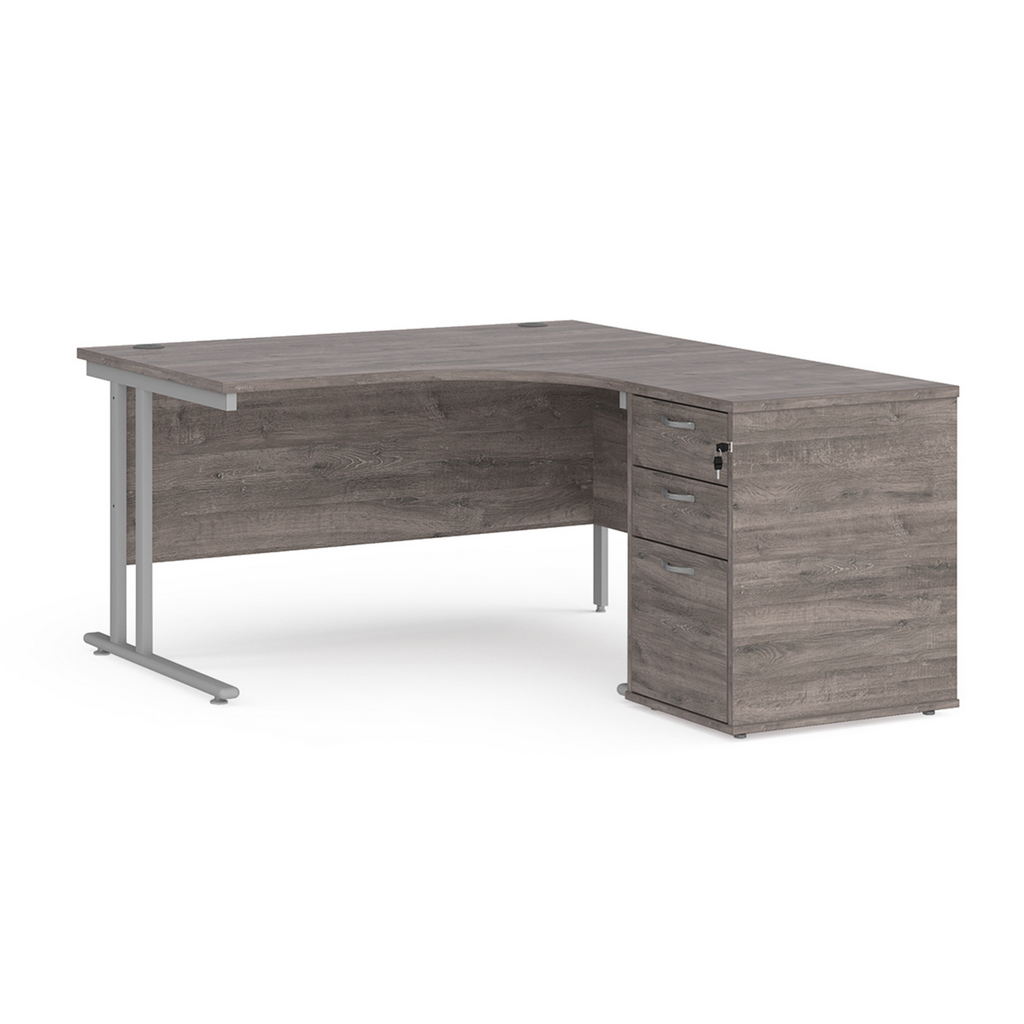 Grey on sale cantilever desk