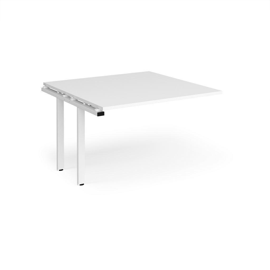 Picture of Adapt boardroom table add on unit 1200mm x 1200mm - white frame, white top