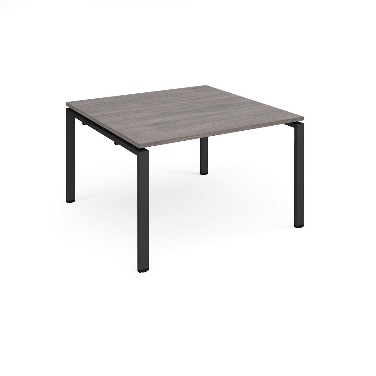 Picture of Adapt square boardroom table 1200mm x 1200mm - black frame, grey oak top